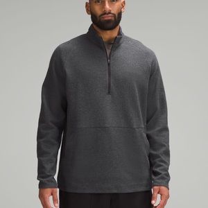 At Ease Half Zip in Heathered Black Size S